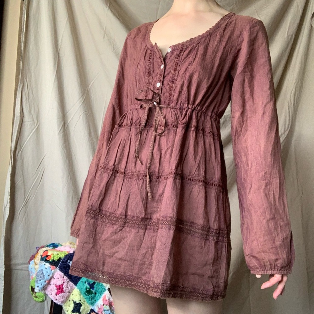“Roper” babydoll purple top/dress